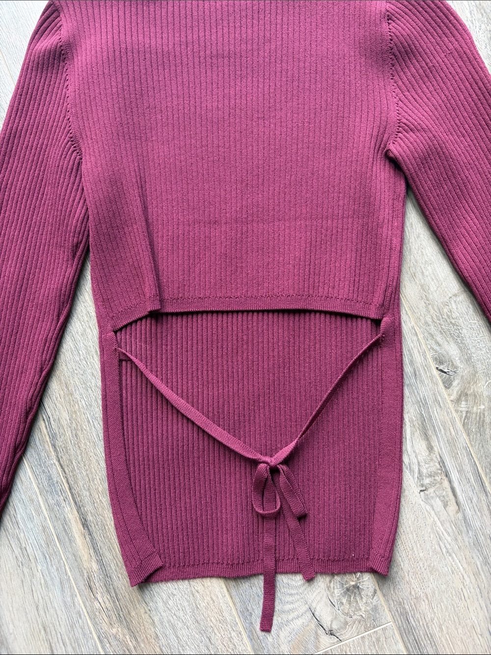 Aritzia Babaton Sculpt Knit Tie-Back Longsleeve - Picture 7 of 8
